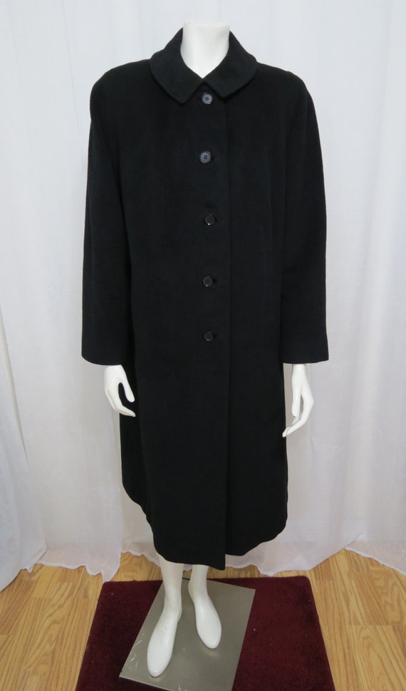 Denise hand tailored 1950's black Alpaca and wool 