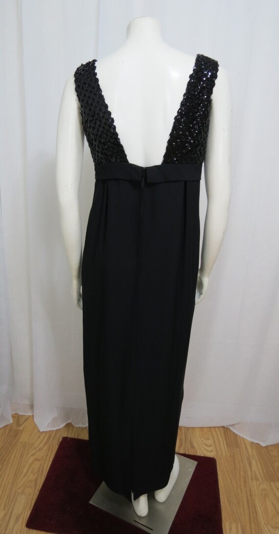 An exceptional 1950's-1960's Black sequined desig… - image 4