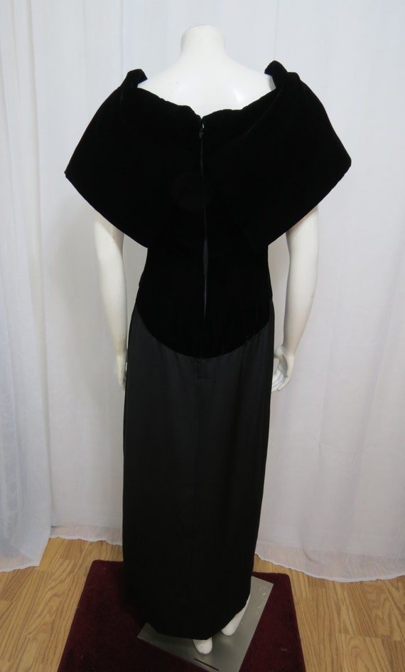 Scaasi boutique couture black silk and velvet eve… - image 4