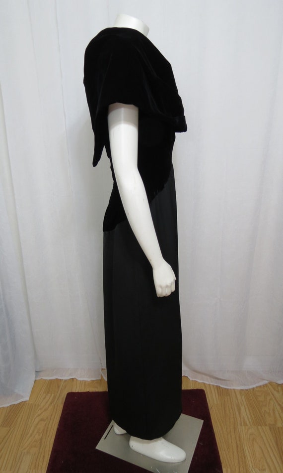 Scaasi boutique couture black silk and velvet eve… - image 3