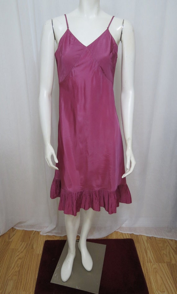 1940's-50's dark rose Clairanese taffeta Celanese 