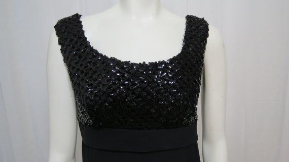 An exceptional 1950's-1960's Black sequined desig… - image 2