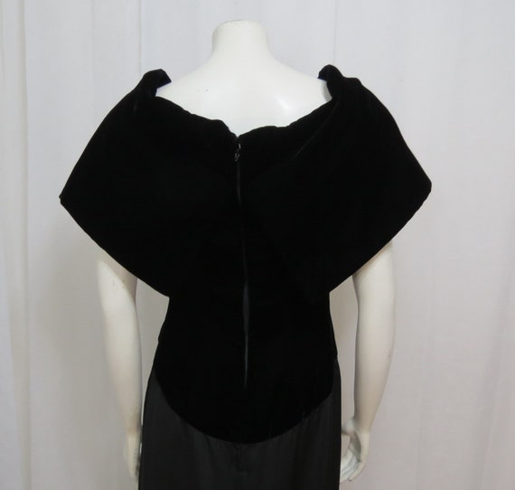 Scaasi boutique couture black silk and velvet eve… - image 5
