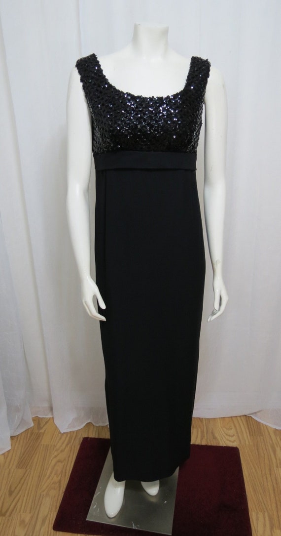 An exceptional 1950's-1960's Black sequined desig… - image 1