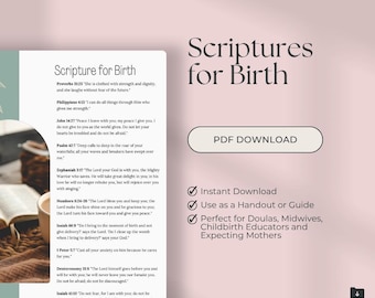 Schriften zur Geburt | Druckbares Handout für Doulas, Hebammen & werdende Mütter | Arbeits-PDF | Ressourcen für Geburtshilfe