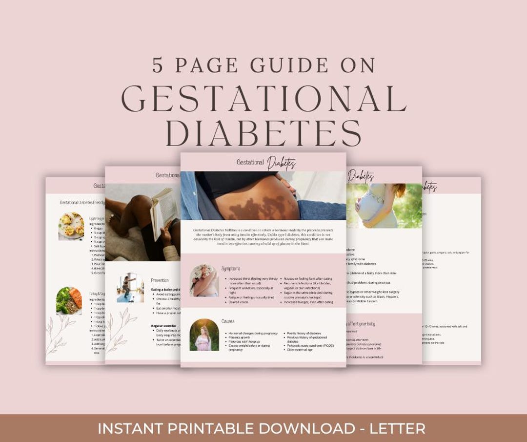 Gestational Diabetes Guide With Recipes | Printable Handout for Doulas ...