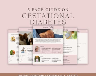 Schwangerschaftsdiabetes Ratgeber mit Rezepten | Druckbares Handout für Doulas, Hebammen & werdende Mütter | PDF | Ressourcen für Geburtshilfe
