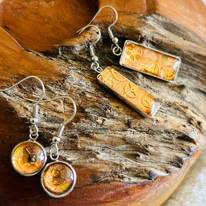 Vintage watch part earrings
