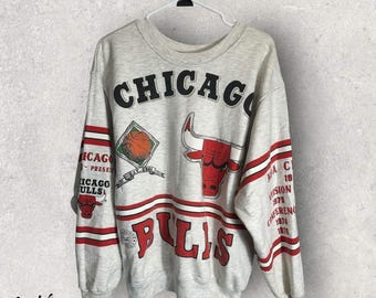 Vintage 1991 Chicago Bulls Sweatshirt XL - First Print NBA Crewneck
