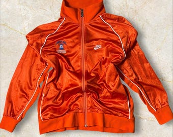 Vintage 1986 Nike Sweater Men's XL Orange Retro Athletic Jacket Collectible Wear