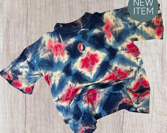 Vintage 90s Grateful Dead Tie Dye T-Shirt XL Boxy Fit Steal Your Face V02