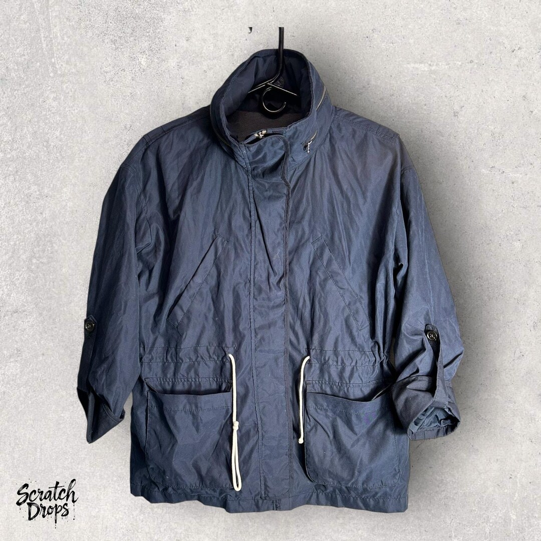 Jaqueta corta-vento masculina vintage Abercrombie and Fitch XS