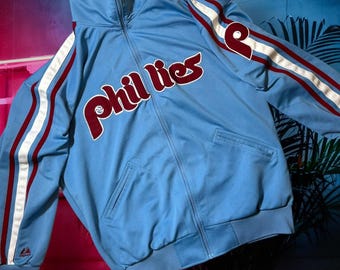 Vintage 90s Philadelphia Phillies Track Jacket Mens 2XL Cooperstown MLB V01