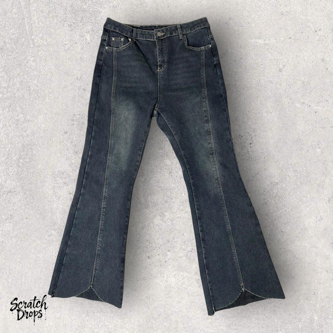 Nobody Reject 2XL Womens Flared Jeans NWOT Dark Wash Denim Pants