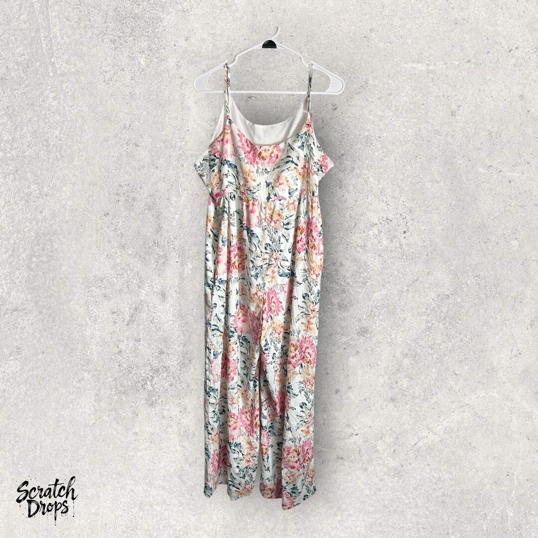 Women's floral print romper | Breezy summer one-piece with adjustable tie sash main image 1