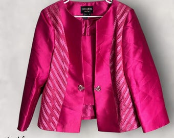 Terramina Collection New York Womens Jacket Size 16 Pink 21x26 Elegant Fashion