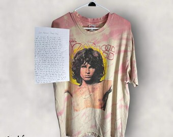 VTG 90s The Doors Jim Morrison Tie Dye T-Shirt XL Hanes Heavyweight USA