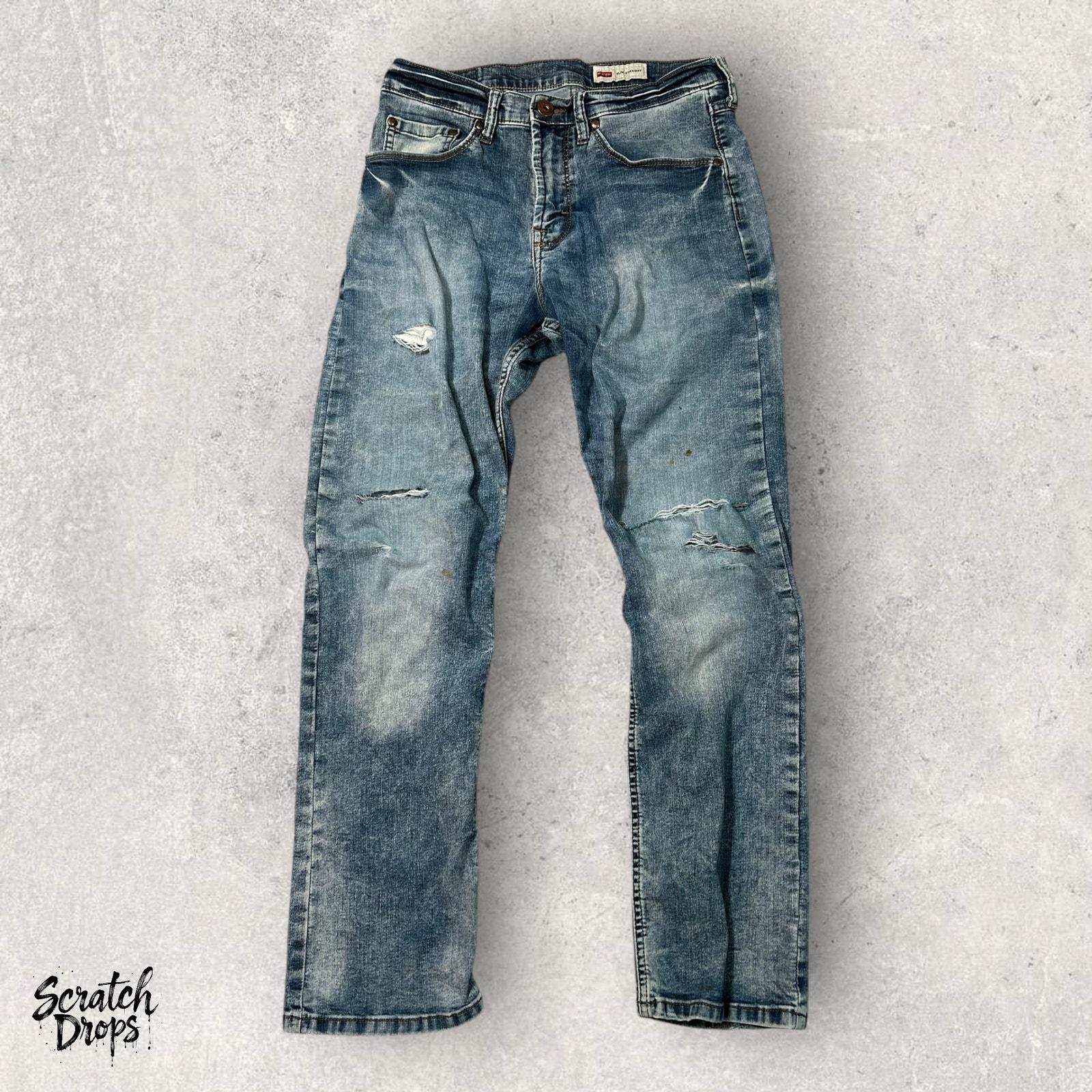 Vintage Wrangler Jeans Size 30x30 Distressed Denim Blue