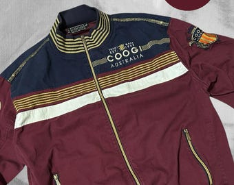 Men's Embroidered COOGI Australia Zip up Hoodie Jacket Size Large