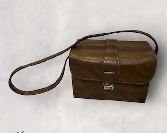 Vintage Brown Leather Caring Case Durable Travel Storage Stylish Organizer Bag