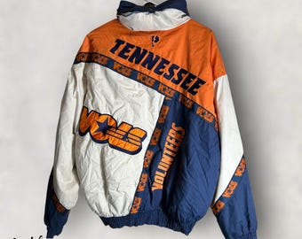 VTG Tennessee Volunteers Pro Layer Jacket XL Color block Big Logo Puffer Vols 90s