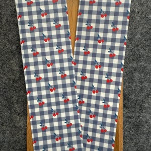 Cherry Gingham Laminated Bookmark – 2x7 Inch One-Sided Cute Aesthetic Bookmarks for Readers, Students, Teachers, Book Lovers