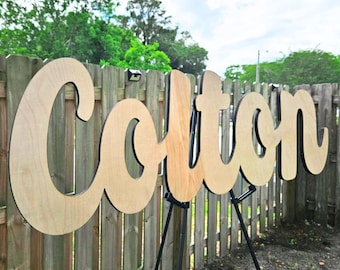 Custom Wooden Name Sign: Nursery Wall Decor, Baby Room Art