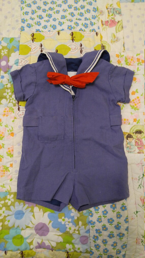 Florence Eiseman Sailor Jumpsuit Toddler Infant