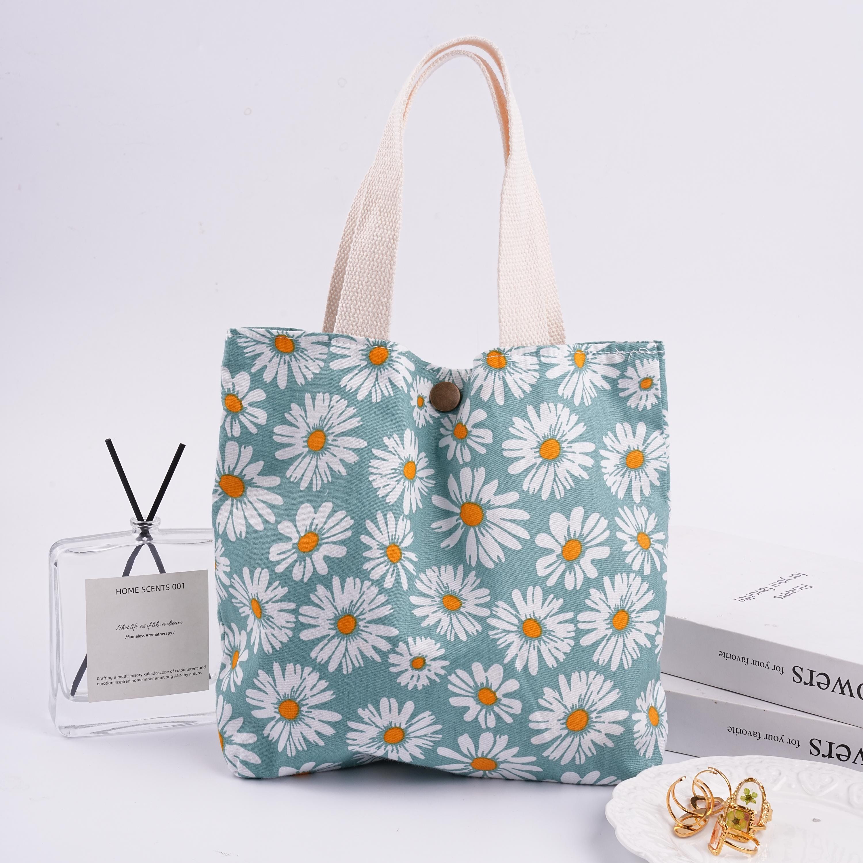 Cotton Mini Tote Bag: Reusable Favor Bag with Brass Buckle