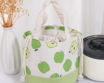 Fruit Insulated Lunch Bag: Drawstring/Zipper Closure, Cooler & Warmer Thermal
