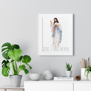 Divine Mercy Printable, Jesus I Trust in You Digital Download, Catholic Wall Art, Inspirational Christian Home Decor, Catholic Home Decor
