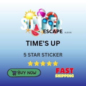 Time's up 5 star sticker