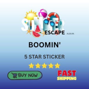 Boomin' 5 star sticker