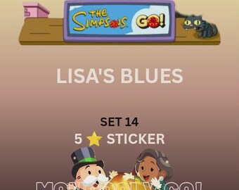 Lisa's blues 5 star sticker monopoly go
