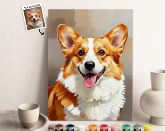 Custom Pet Paint by Number, Pet Paintings from Photo, Personalized Pet Portraits, DIY Healing Art for Pet Lovers, Pet Loss Comfort