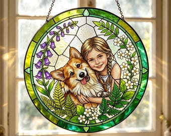 Custom Stained Glass Family Portrait Suncatcher, Custom Memorial Gift from Photo, Personalized Memory Art & Unique Picture Gift, Family Art