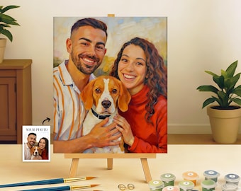 Custom Paint by Numbers | Adult Painting Kit | Personalized Gift for Him or Her | Anniversary Gift | Handmade Present | Painting from Photo