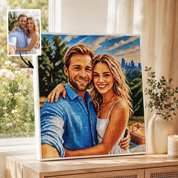 Custom Diamond Painting Kit , Turn Photo into Diamond Art, Personalized DIY Gift for Adults, Birthday & Special Occasion Keepsake, DIY Craft