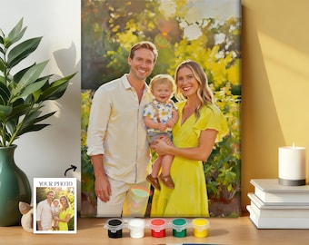 Custom Portrait Paint by Numbers Kit, Personalized DIY Gift from Your Photo, Paint by Number Kit Adult Beginner, Gift for Him
