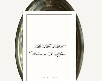 Personnalised  International Women’s Day Printable Card, Elegant Greeting Card for Women, Inspirational Message