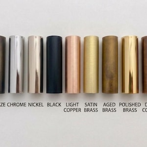 Pacchetto campioni di finiture metalliche / Campioni di colore ottone, rame e bronzo per ganci e maniglie per ferramenta per mobili / Piastre e piastrelle metalliche con finiture multiple personalizzate