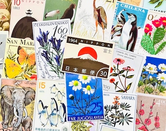50PCS Retro Stamp Sticker Pack, Fun Stickers for Bullet Journal Diary Scrapbook notebook