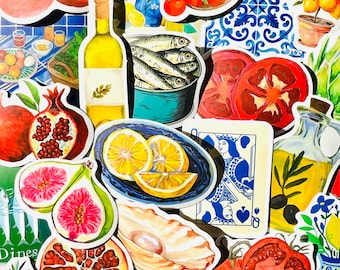 50PCS Tomato & Lemon Sticker Pack, Fruit Coquette Stickers, Kindle Stickers, Junk Journal, Laptop Decals