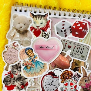 60 stickers coquette Pinterest, lot d'autocollants esthétiques girly, autocollants Kindle, journal indésirable, décalcomanies pour ordinateur portable
