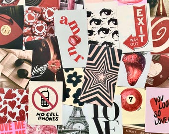 Downtown Y2K Stickers, Girly Kindle Sticker Pack, Pinterest Coquette Stickers for Planner, Laptop