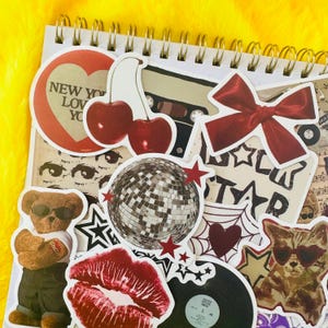 50 Downtown Girly Kindle Stickers, Pinterest Aesthetic Coquette Sticker Pack, Planner, Laptop Stickers