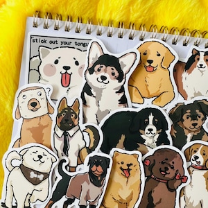 50 süße Hundeaufkleber (2) Kawaii lustiges Geschenk wasserdichter Aufkleber für Motorrad, Laptop, Gepäck, Wasserflasche