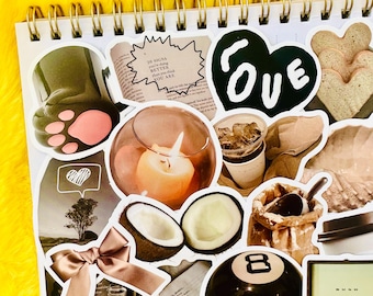 Pinterest Sticker Pack (2) Girly Coquette Stickers, Kindle Waterproof Sticker Set, Laptop Deca