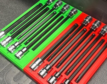 Magnetic Hex Bit Socket Organizer for ICON Long Ball Sets