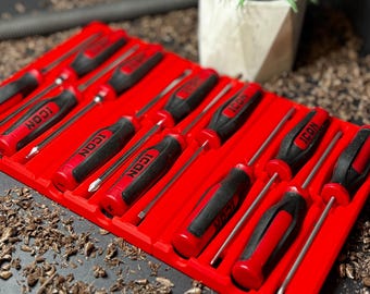ICON Mini Screwdriver Organizer: Magnetic Tool Tray, Space Saving